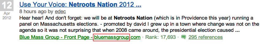 icerocket netroots nation search