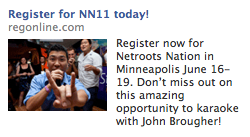 Netroots Nation 2011 Facebook Ad - Wacky Register